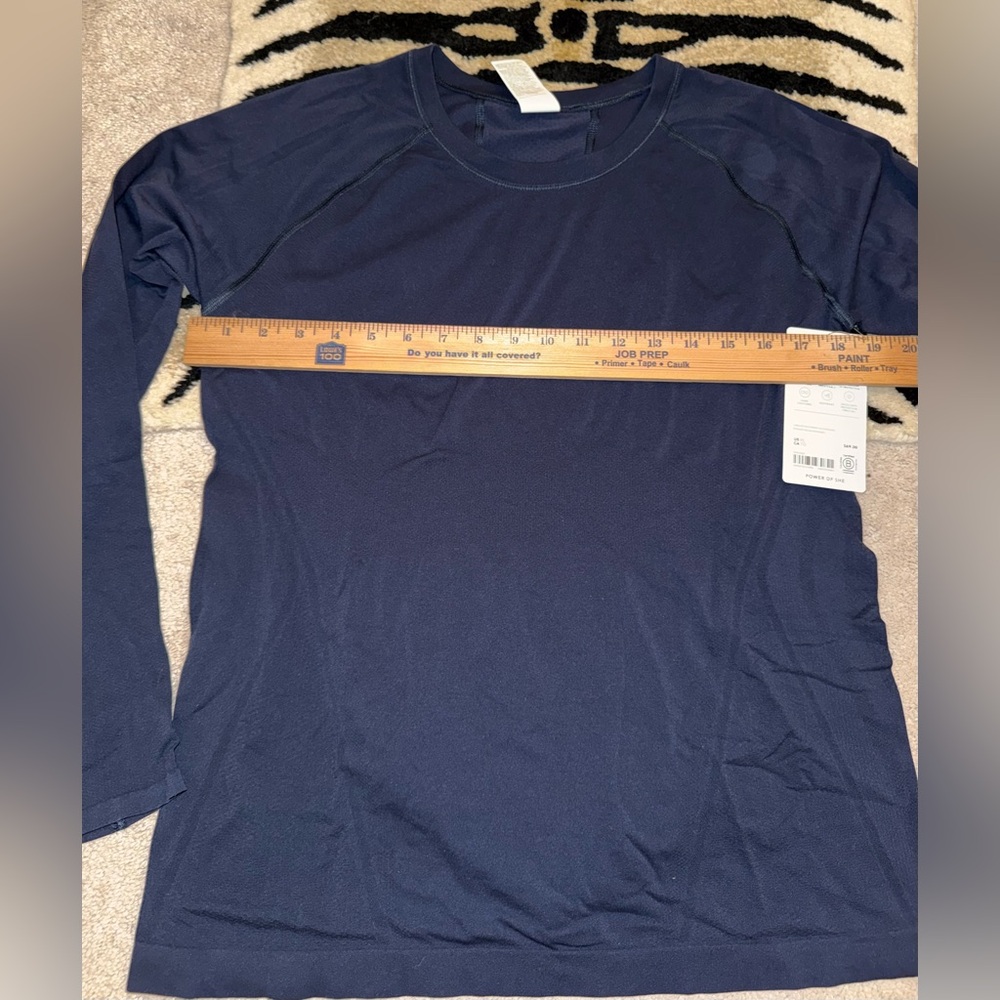 Athleta  Blue Momentum Seamless  Top NWT XL